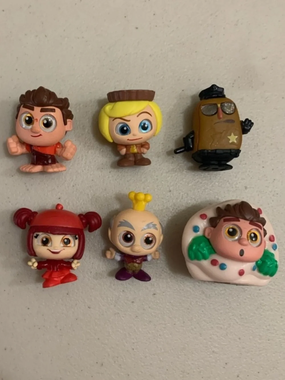 Disney Doorables Wreck It Ralph Mini Figures Lot-Donut Cop,King Candy,Jubileena